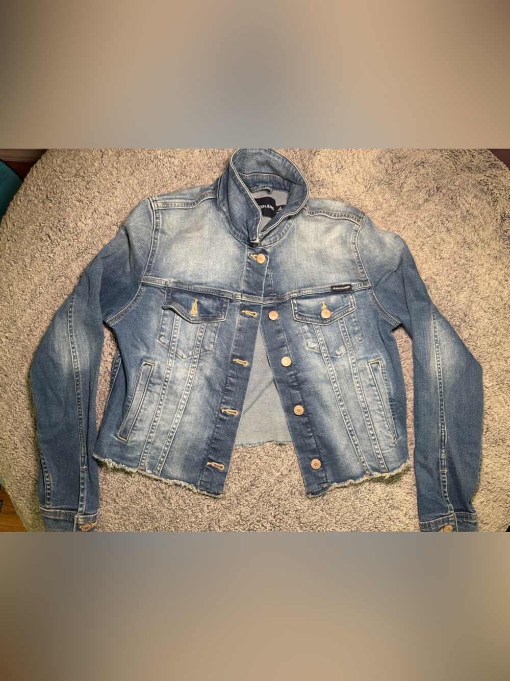 Calvin Klein Jeans Faded Light Blue Denim Jacket